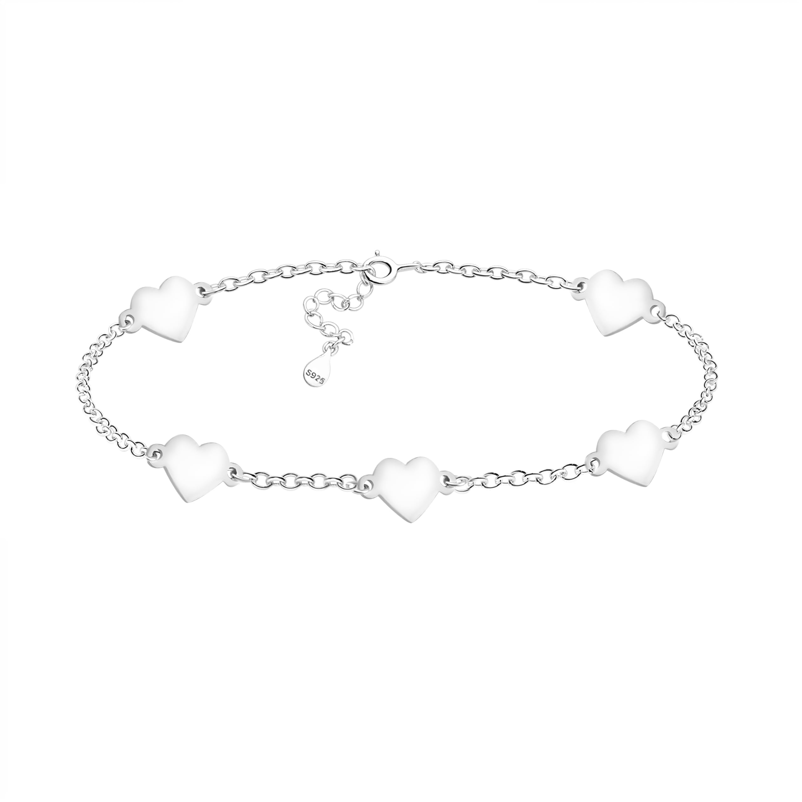 Sofia Milani - Women's Bracelet 925 Silver - Heart Pendant - 30262