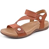 BCSTUDIO Women's Comfort Orthopedic Sandals with Arch Support Summer Walking Casual Flats Shoes