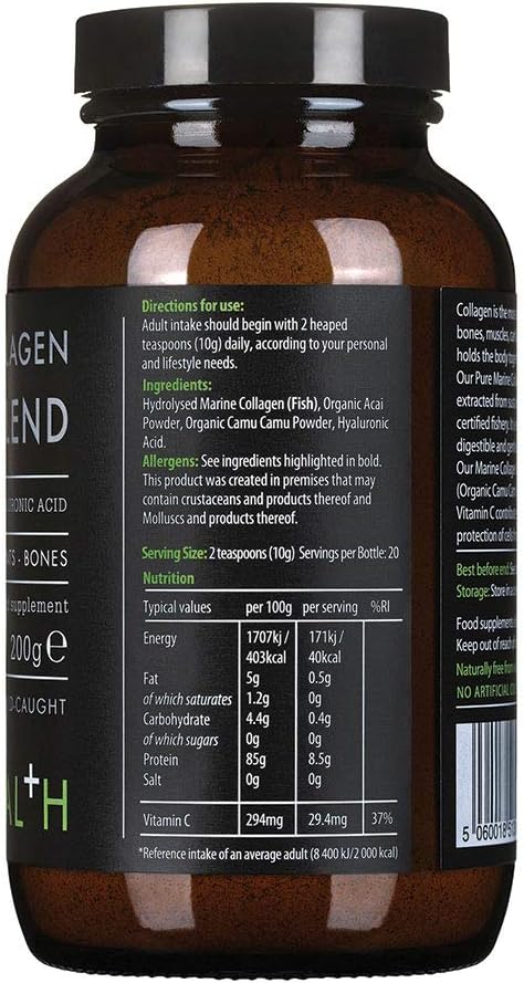 KIKI Health Premium Marine Collagen Beauty Blend Powder, Tan, 200 g (Pack of 1) - Image 3