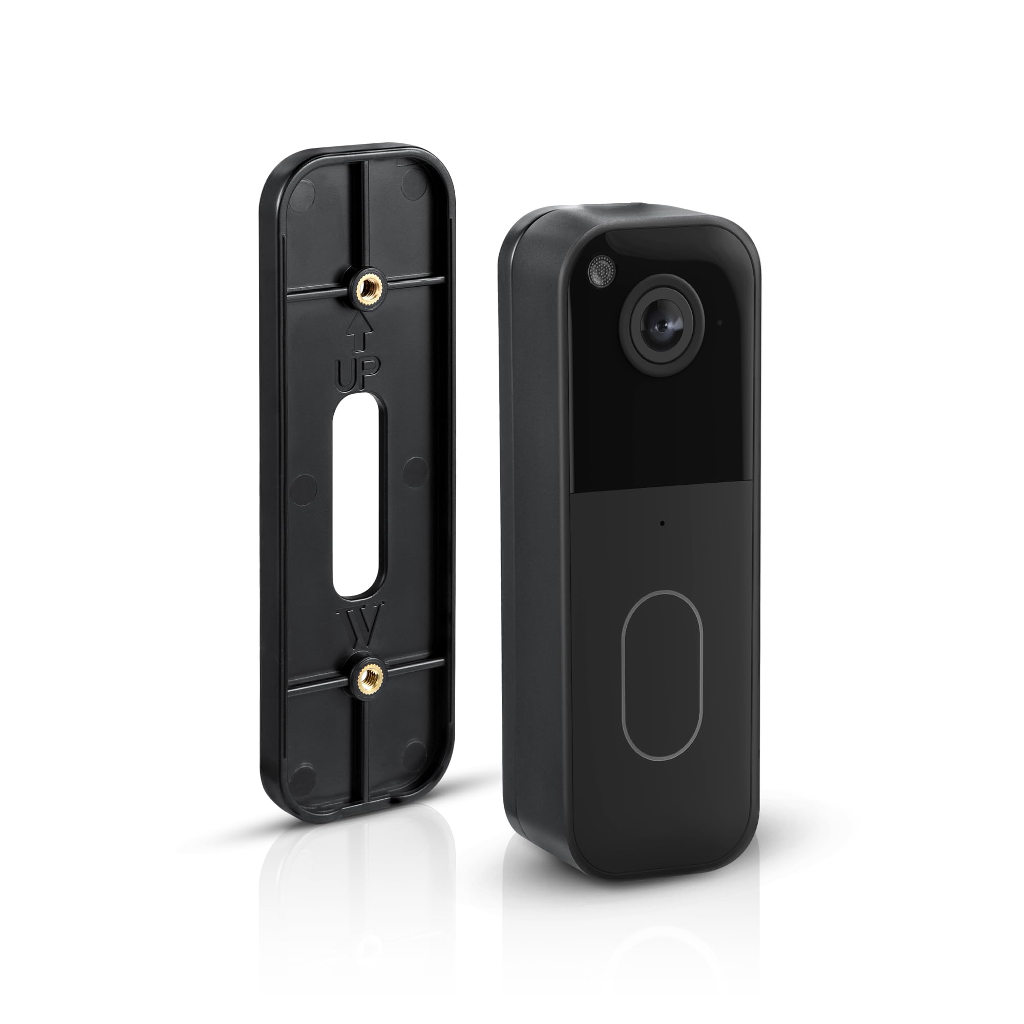 Wasserstein No-Drill Mount Compatible with Blink Video Doorbell Only - Wall Mount/Mounting Bracket for Blink Security Wireless System (Black)