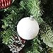 Juvale Christmas Tree Decorations Glittery Hanging Ball Ornaments (White, 2.2 in, 28 Pack)