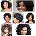 YAMI Kinky Curly Human Hair Wig Short Curly Wig Short Human Hair Wigs for Black Women Brazilian Kinky Curly Wigs With Bangs No LACE Front Natural Color …