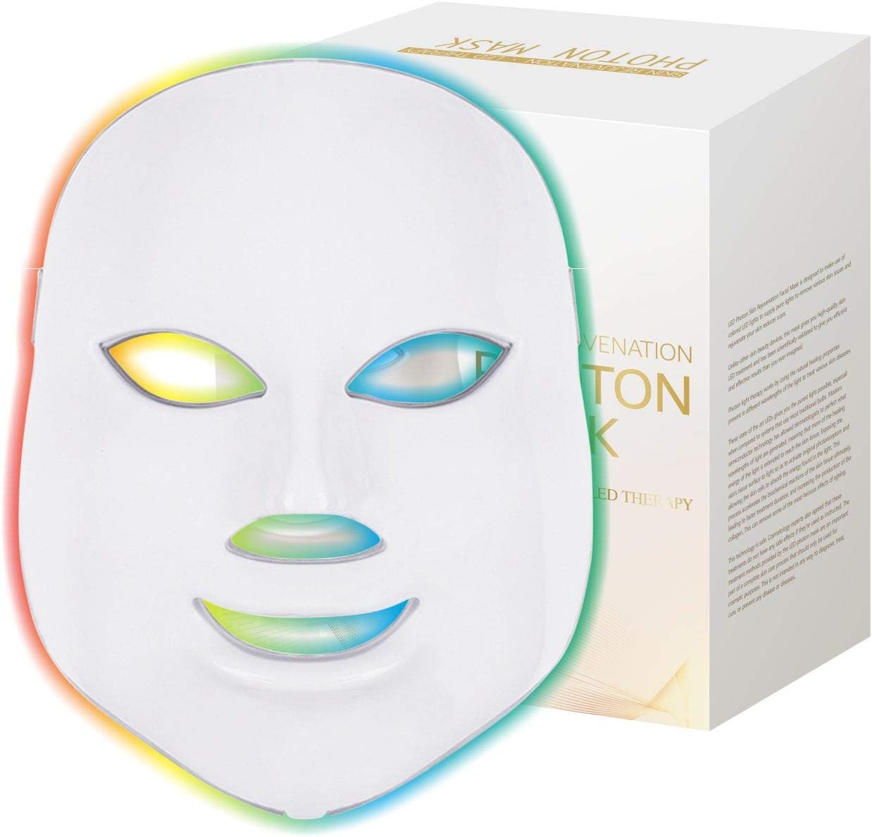 Heathy Care 7 Color Led Face Mask Photon maintenance Skin Rejuvenation Facial Skin Care Mask For Home Light maintenance Facial Care Mask
