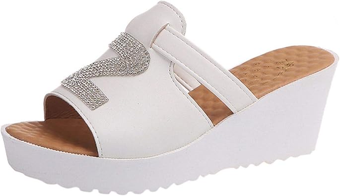 ladies platform sliders