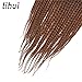 Lihui Crochet Hair For Black Women Crochet Braids Box Braids Crochet Hair 7Pcs/lot Crochet Box Braids Pre Looped Goddess Box Braids Braiding Hair Extensions(24Inches,1B/30 Color)