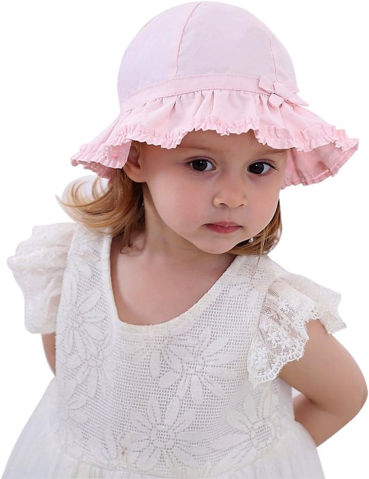 Toddler Kids Baby Girl Breathable Sun Hat Cotton Foldable 50+ SPF Protective