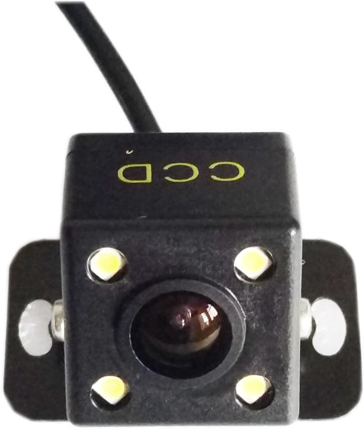 Henhaoro Waterproof Rearview Backup License Plate Color Vehicle Camera Reverse Parallel Parking Night Vision Cam with 4 LEDs