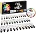 U.S. Art Supply Professional 36 Color Set of Art Oil Paint in Large 18ml Tubes - Rich Vivid Colors for Artists, Students, Beginners - Canvas Portrait Paintings - Bonus Color Mixing Wheel