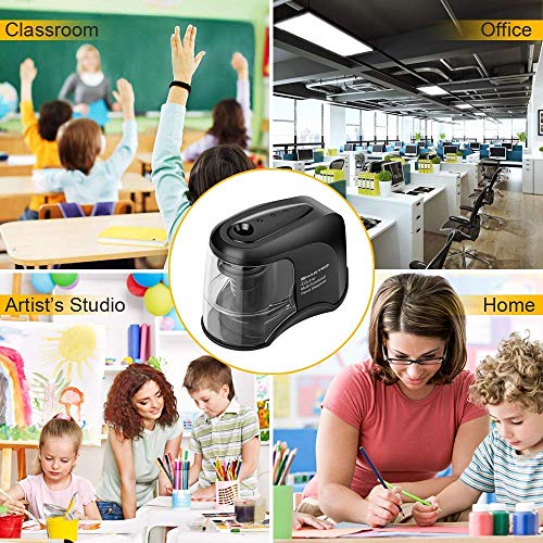 SMARTRO Electric Pencil Sharpener Best Heavy Duty Helical Steel Blade for Artists Kids Adults Colored Pencils - Thumbnail 6