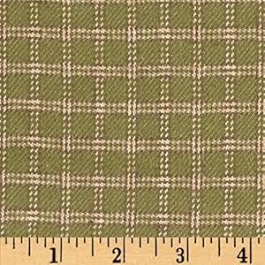 Amazon.com: Primo Plaids V Flannel Square Plaid Green Fabric