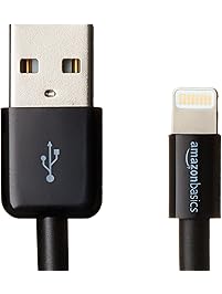 AmazonBasics Lightning to USB A Cable - Apple MFi Certified - Black - 6 Feet /1.8 Meters