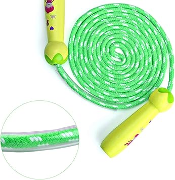 Amazon Co Jp Ccinee 縄跳び 子供用 なわとび ジャンプ ロープ 木柄 幼児 運動会 体育祭 運動トレーニング用 緑 スポーツ アウトドア