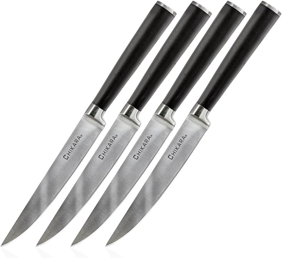 Ginsu Chikara Series 4Piece Steak Knives Set 420J Japanese