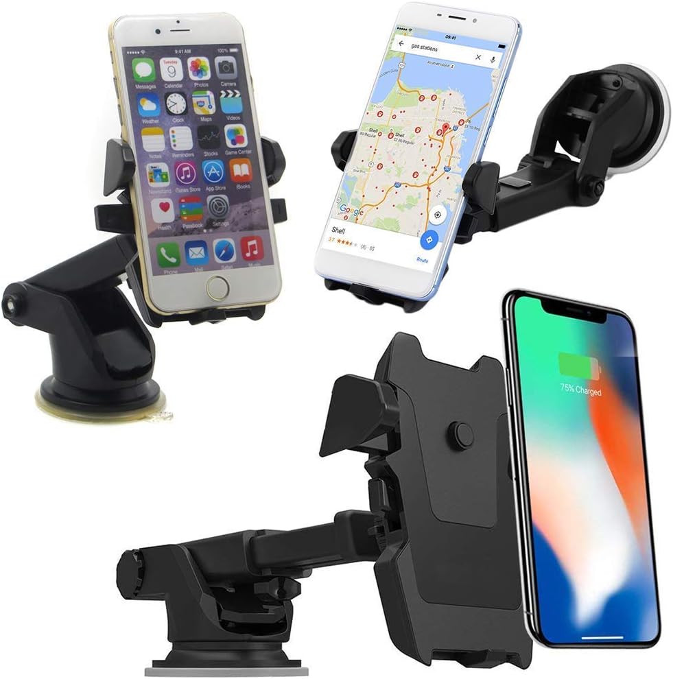 DeoDap Universal Car Mobile Holder/Car Mount Long Neck 360° Rotation with Ultimate Reusable Suction Cup for Car Dashboard/Car Windshield/Desktop