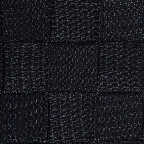 DII Durable Trapezoid Woven Nylon Storage Bin or Basket for Organizing Your Home, Office, or Closets (Tray - 13x15x5") Black - Set of 2 - Thumbnail 4