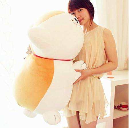 Amazon ニャンコ先生 ぬいぐるみ 特大 80cm 猫ぬいぐるみ クリスマス プレゼント お誕生日 ぬいぐるみ 夏目友人帳のニャンコ先生 手触りふわふわ 動物ぬいぐるみ 抱き枕 目を開ける ぬいぐるみ おもちゃ