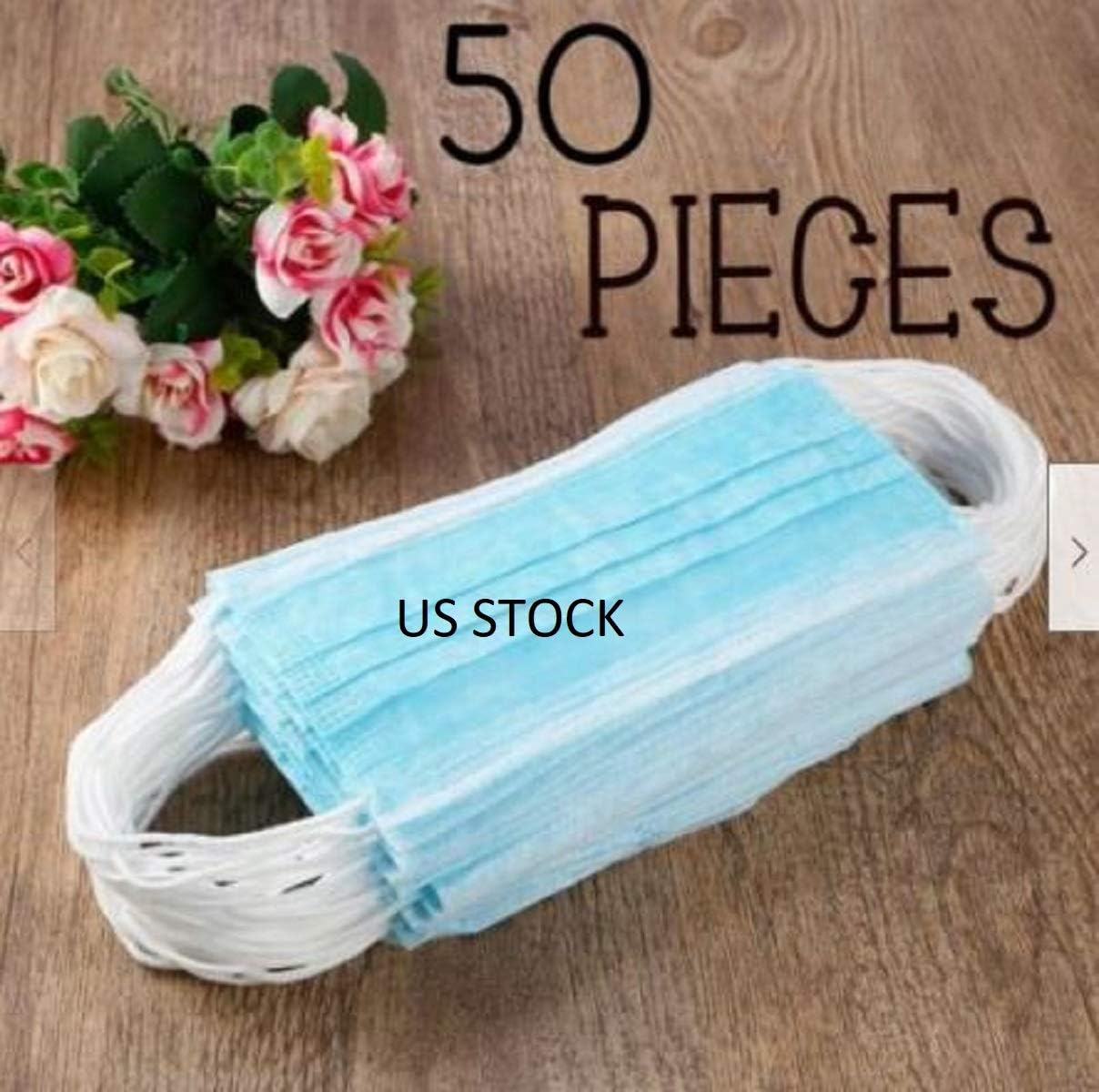 Preciashopping US 50Pcs Disposable Anti-Dust Mouth Cover Face Mask Health Care Medical Supplies