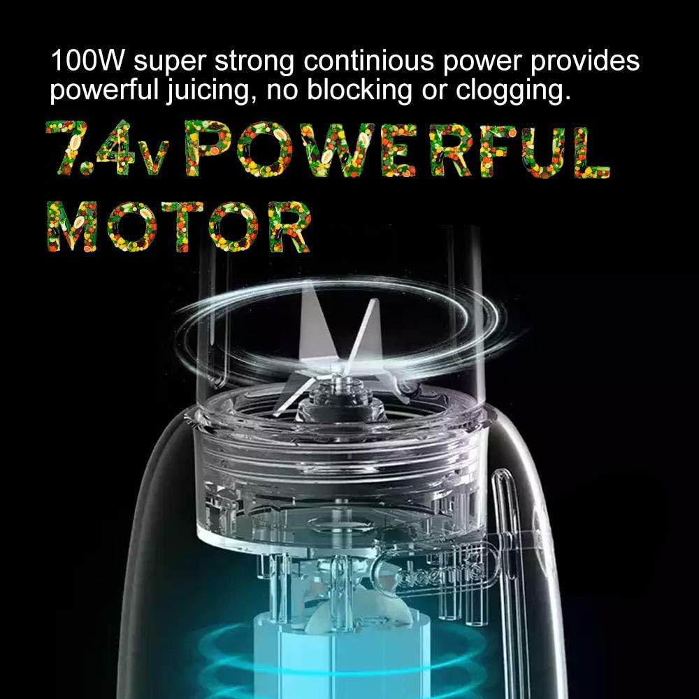 Smoothie Blender, Youmeet Cup Blender Remaining Power Display, USB Rechargeable Blender Mini Blenders for Smoothies with Cup Lid Brush for Fruits Veggies Ice Work Sports Travel: Kitchen & Dining