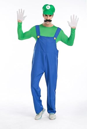 Amazon Ff ルイージ風 コスプレ 服 メンズ 男性用 大人用 スーパー