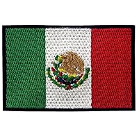 EmbTao Mexico Flag Embroidered Patch Mexican Iron On Sew On National Emblem