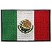 EmbTao Mexico Flag Patch Embroidered Applique Mexican Iron On Sew On National Emblem