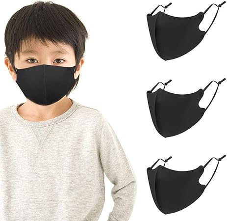 Amazon マスク 洗えるマスク 子供用 布マスク フィット感 立体マスク 耳ひも調節可能 耳が痛くなりにくい 呼吸しやすい 抗菌 防臭 繰り返し使える 女性用 小さめ 3枚入 黒 Trenzado 布マスク