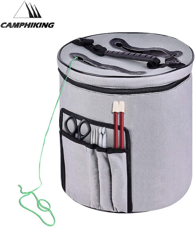 Zymjzbetic Garn-Aufbewahrungstasche Mit Ahornblättern - Stricktasche Für Wolle & Nadeln