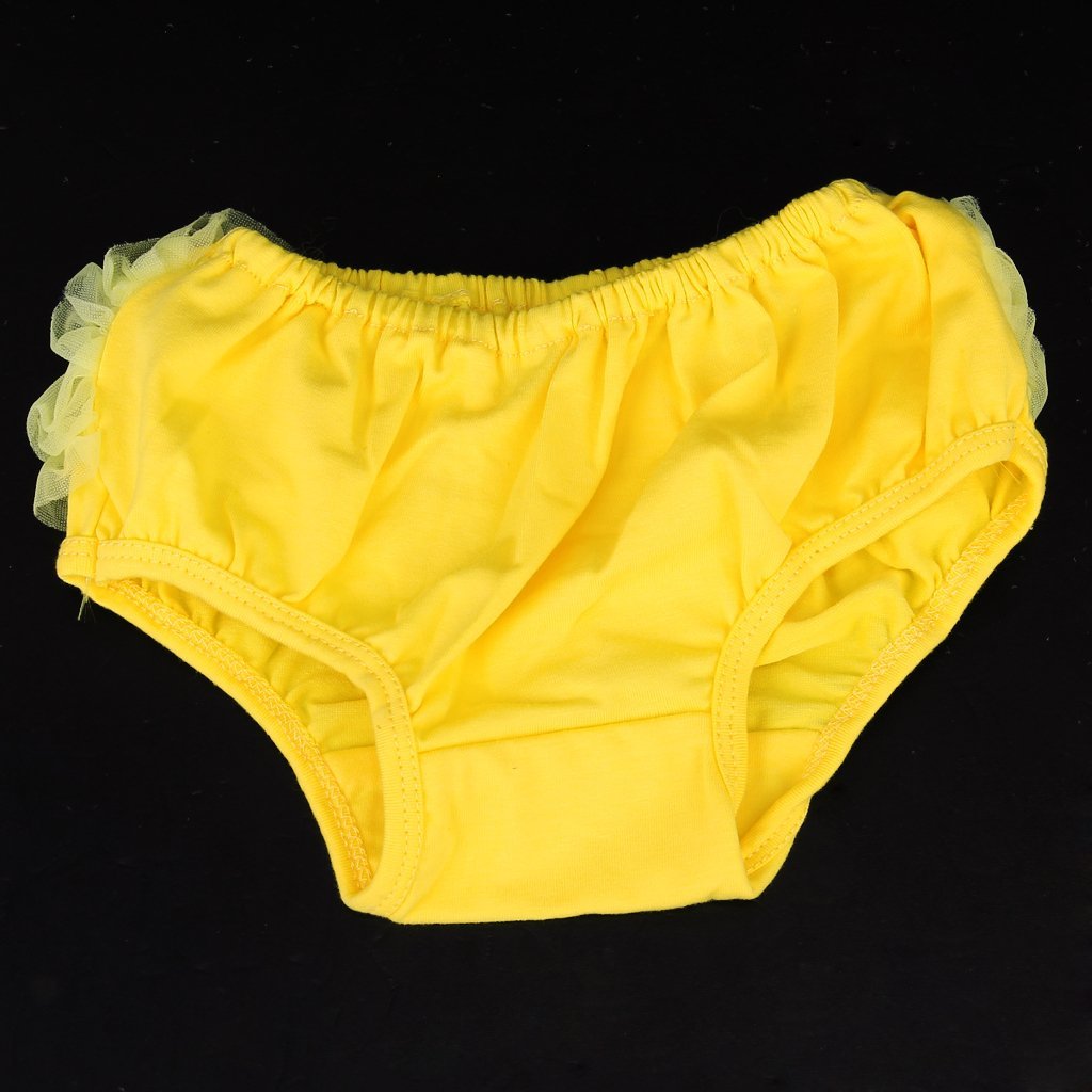 Yellow R TOOGOO Baby Girl Ruffle Panties Bloomers Diaper Cover S