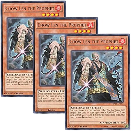Amazon 3枚 遊戯王 英語版 Bp03 En093 Chow Len The Prophet 予言僧 チョウレン レア 1st Edition トレカ 通販