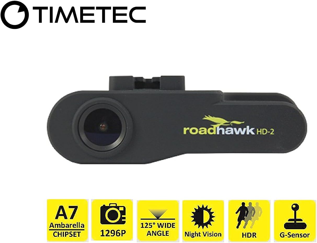 Timetec Road Hawk Car Driving Recorder 2K Super HD Car Vehicle Road Traffic Accident/Incident Dash Windshield Dashboard Video Audio Camera Recorder Camcorder DVR System(New Version Sep 2019)