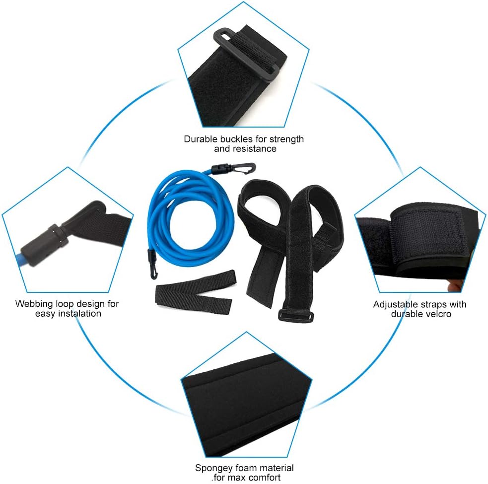 Kenoucle Swim Training Belts Swim Bungee Cords Resistance Bands Swim Tether Stationary Swimming, Swim Harness Static Swimming Belt : Sports & Outdoors