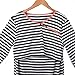 BEAdressy Women Double Layer Striped Print Long Sleeve Maternity Breastfeeding and Nursing Tops (L, Orange)
