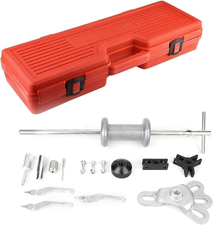 Amazon Fr Marteau Coulissant Kit D Extracteur De Roulement Extracteur De Moyeu Outil De Roulement Interne Externe Universel A 9 Voies Avec Boite De Rangement Pour Voiture Garage