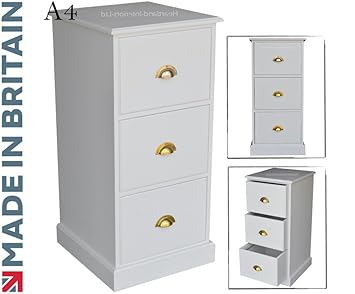 Heartland Pine 100 Solid Wood Filing Cabinet 3 Drawer White