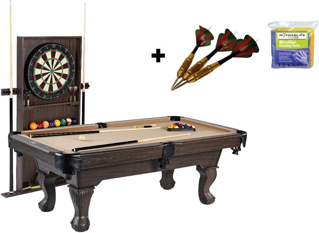 BARRINGTON 90 Inch Ball and Claw Leg Billiard Pool Table