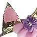 Unicorn Headband Horn Flowers Ears Headbands Gold Glitter Hair Hoop Girls Kids Party Decoration Headdress Cosplay Costume Headwear Halloween Makeup Spiral Crown Handmade Headpiece