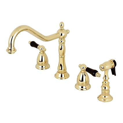 Amazon Com Kingston Brass Ks1792pklbs Widespread Kitchen Faucet