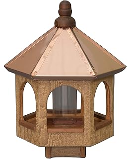 Amazon Com Amish 30 Bird Feeder With Double Copper Roof