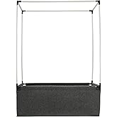 Gardzen Raised Grow Bed with PVC Frame - 47.2"x23.5"x16.9" Breathable Planter Raised Bed, No-Till Design, Includes Pipes & Connectors, Air-Pruning for Healthier Plants