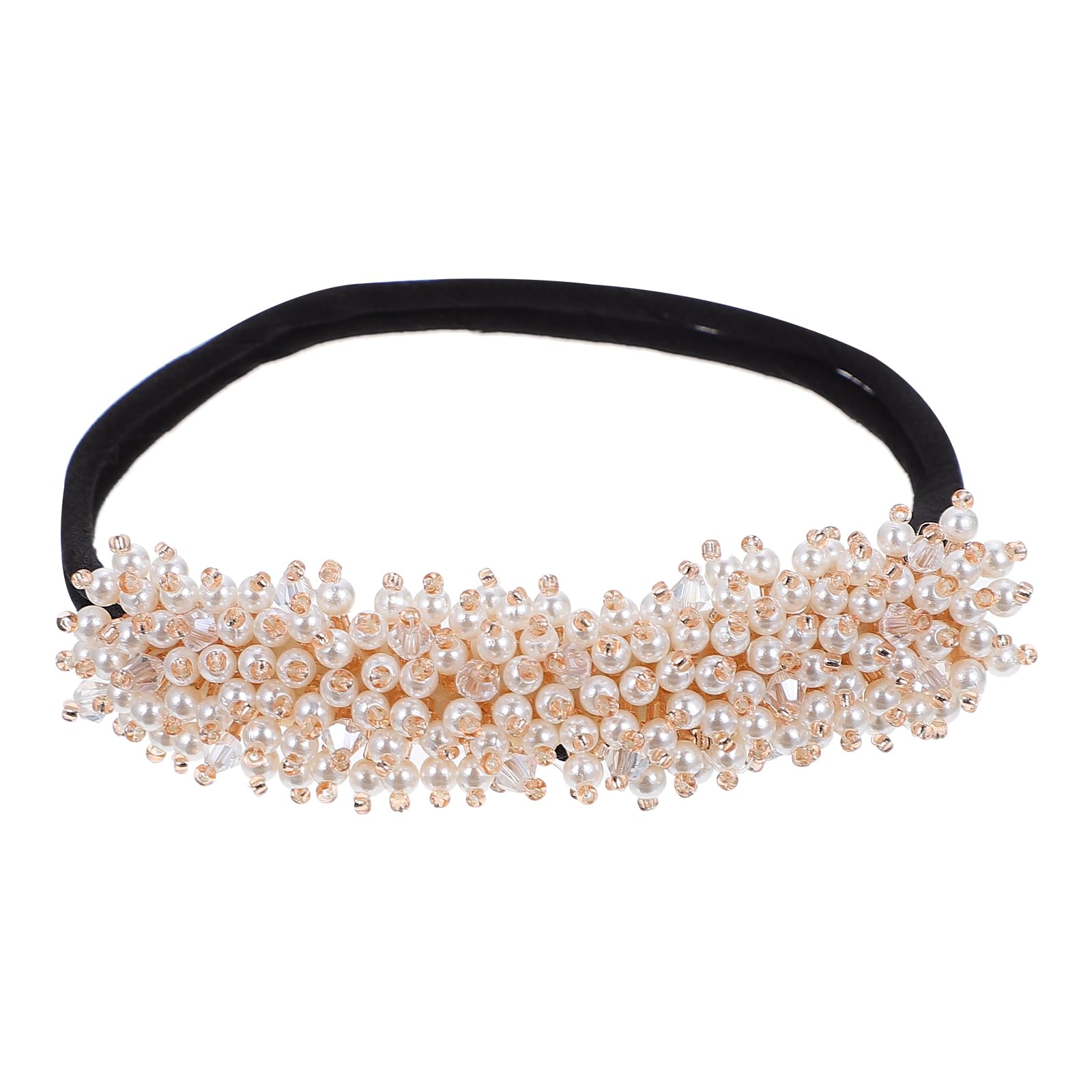 Amosfun Hair Scrunchie Faux Pearl Hair Scrunchies, 1pc Elastic Ropes Elegant Faux Pearl Ponytail Holder Accessory for Women