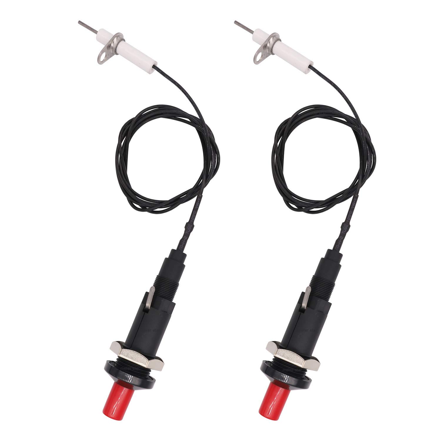 Meter Star Push button kitchen lighters Piezo Spark Ignition set with 200 Degree resistance cable 1 meter len Set of 2