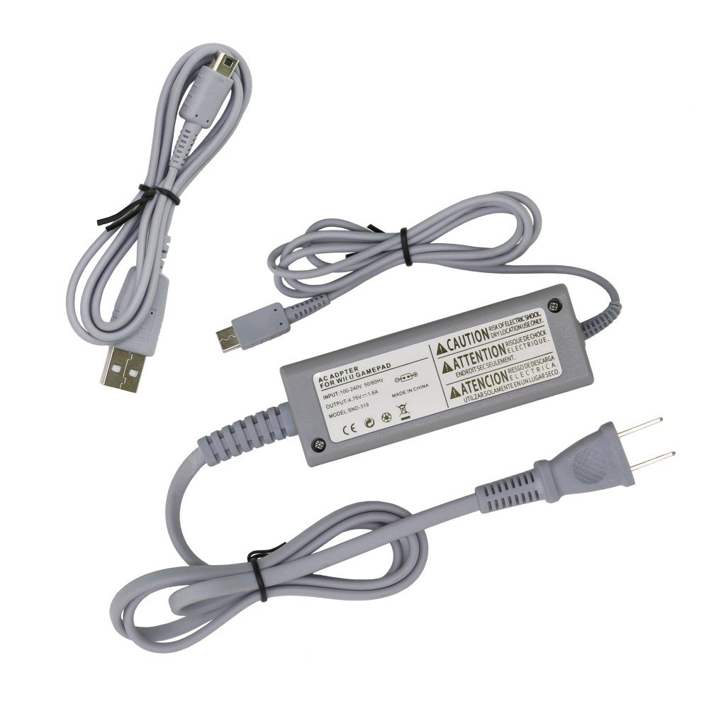 Photo 1 of YOUSHARES Wiiu Gamepad Charger Cord - Power Cord Supply AC Adapter Charging Cable for Nintendo Wii U Gamepad (Adapter + Cable)