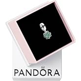 PANDORA Four Leaf Clover Dangle Charm | Sterling Silver with Man-Made Crystals, Jewelry for Women with Gift Box, Compatible with PANDORA Moments