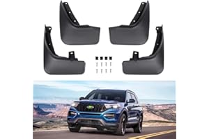 4 Pieces Car Mud Flaps Fender for Ford Explorer 2020 2021 2022 2023 2024 2025 Splash Guard Dustproof Scratch-Resistant Front 