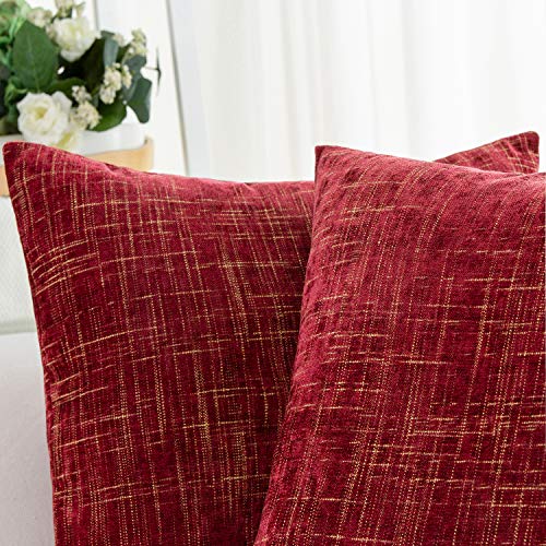HWY 50 Burgundy Wine Red Decorative Throw Pillows Covers 18x18 inch