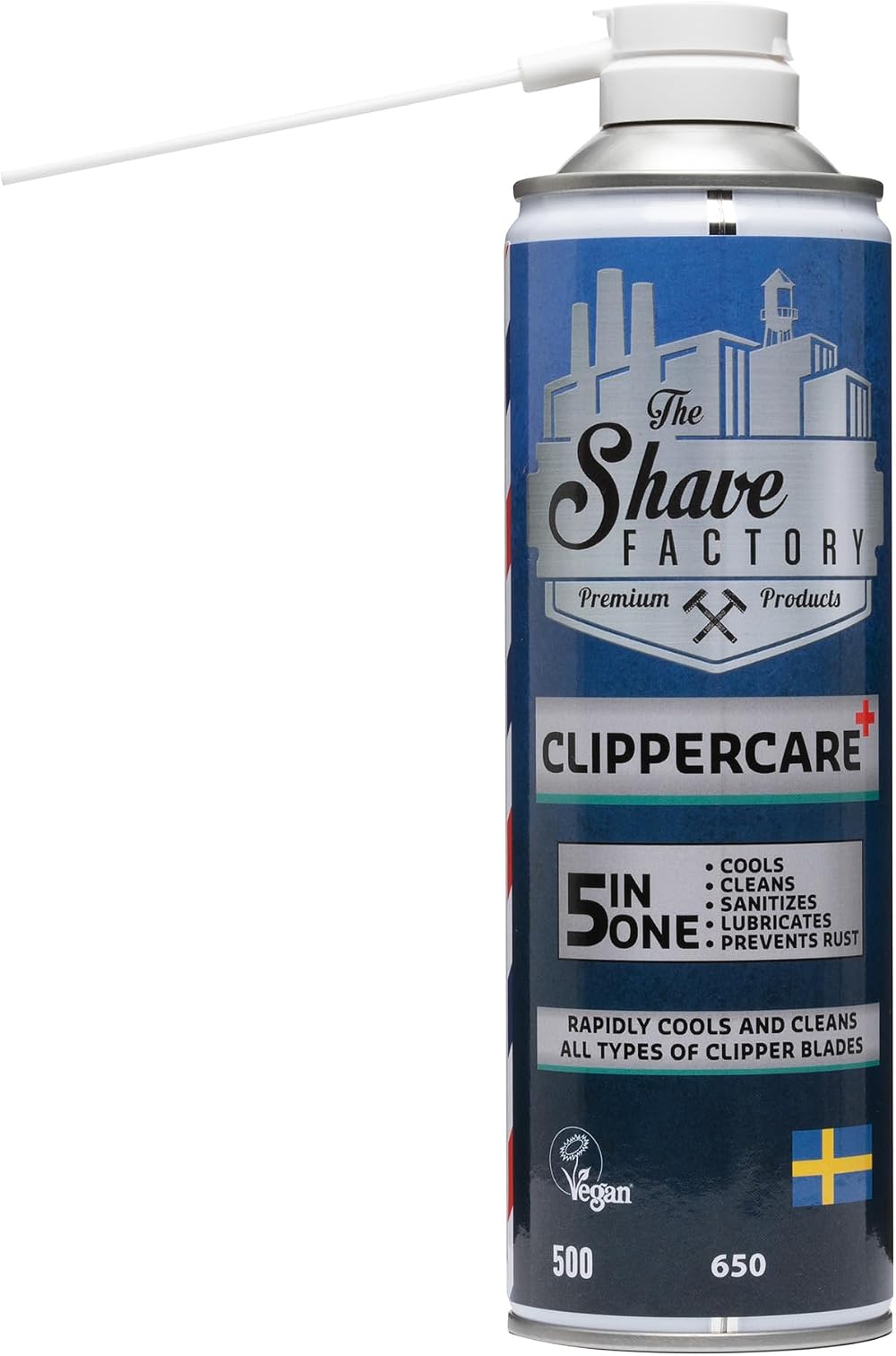 The Shave Factory Clippercare+ Spray 5-in-1 Clipper Maintenance 500ml