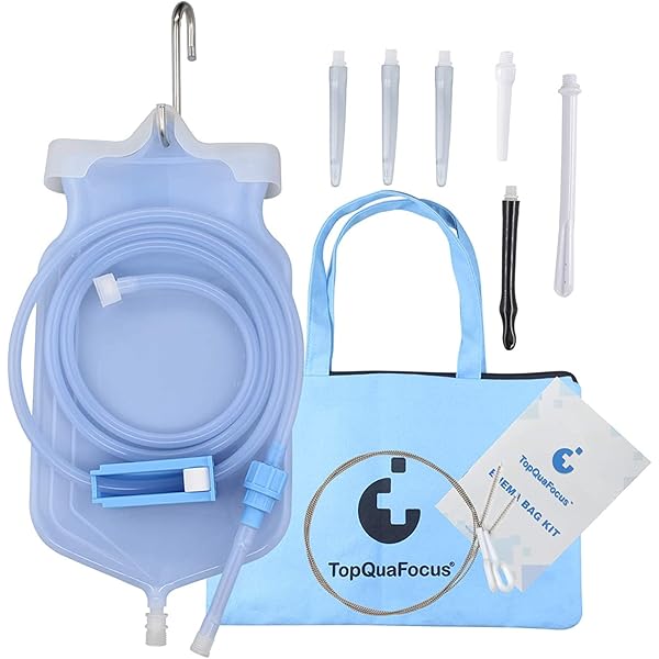 HealthAndYoga MovNFlo Enema Bag Kit - 2 Quart Foldable Travel Enema System