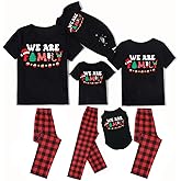 CONTEANER Family Christmas Pajamas Matching Sets Holiday Xmas Party Family Sleepwear Set Jammies for Couples(Pet,Black3,S)