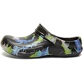 Haifago Men Non Slip Waterproof Chef Clogs, Men's Oil-Proof Kitchen Work Shoe for Food Service Standing All Day