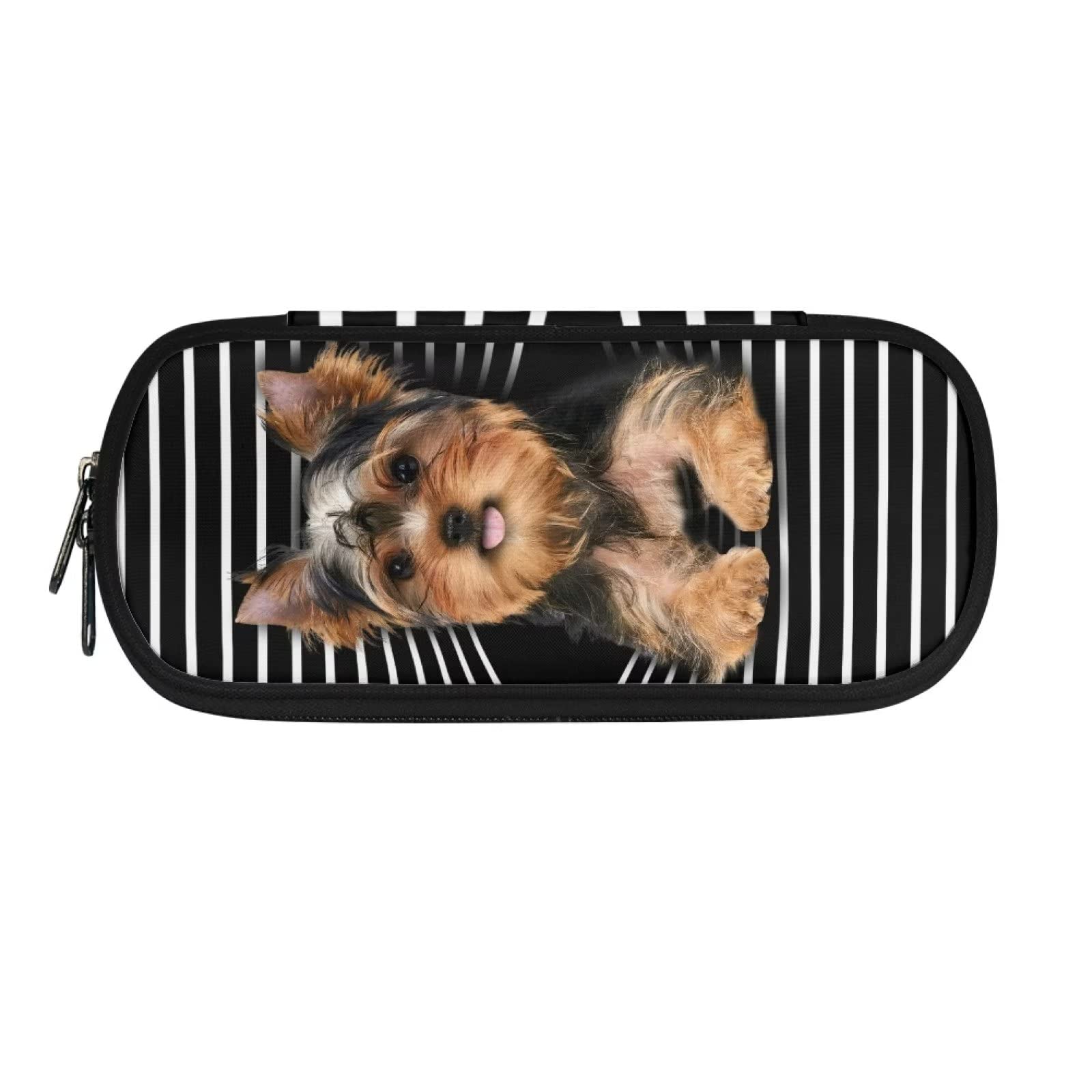 xixirimido Yorkshire Terrier Dog Kids Pencil Pen Case Bag Holder Slot Office Supplies Organizers